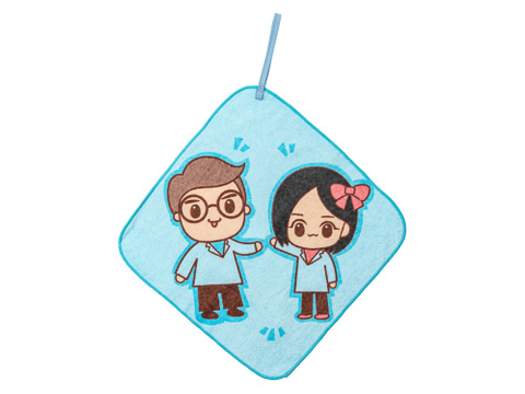 AB-0834純棉剪絨小方巾