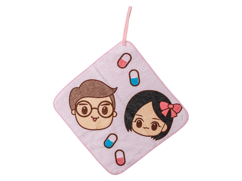 AB-0834純棉剪絨小方巾